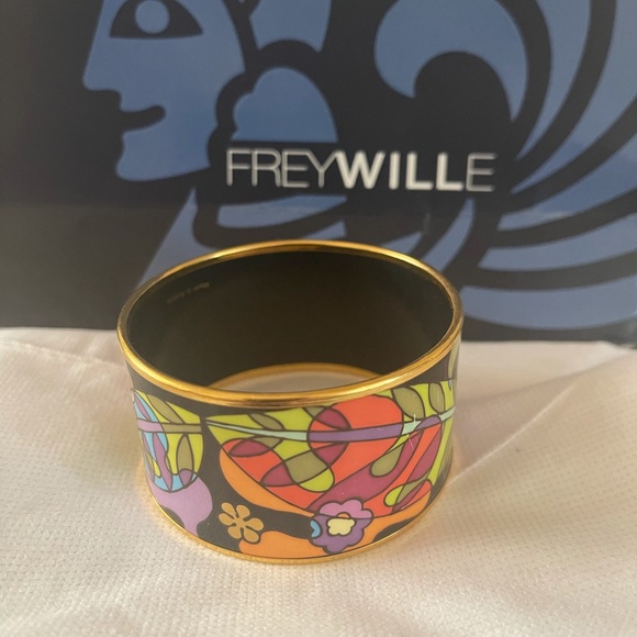 Authentic Frey Wille enamel and 24k bracelet - Picture 5 of 5